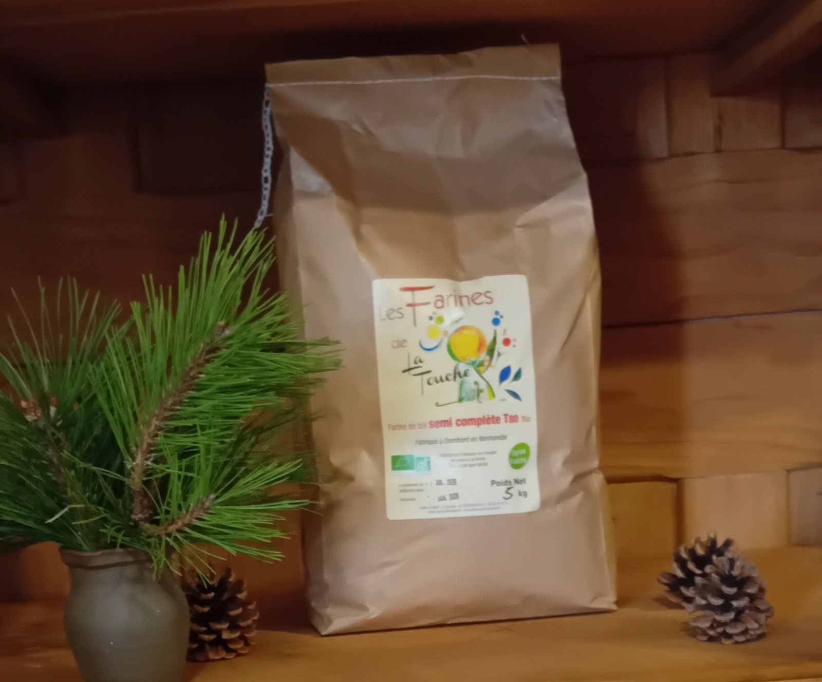 FARINE DE BLE SEMI COMPLETE T80 - 5kg