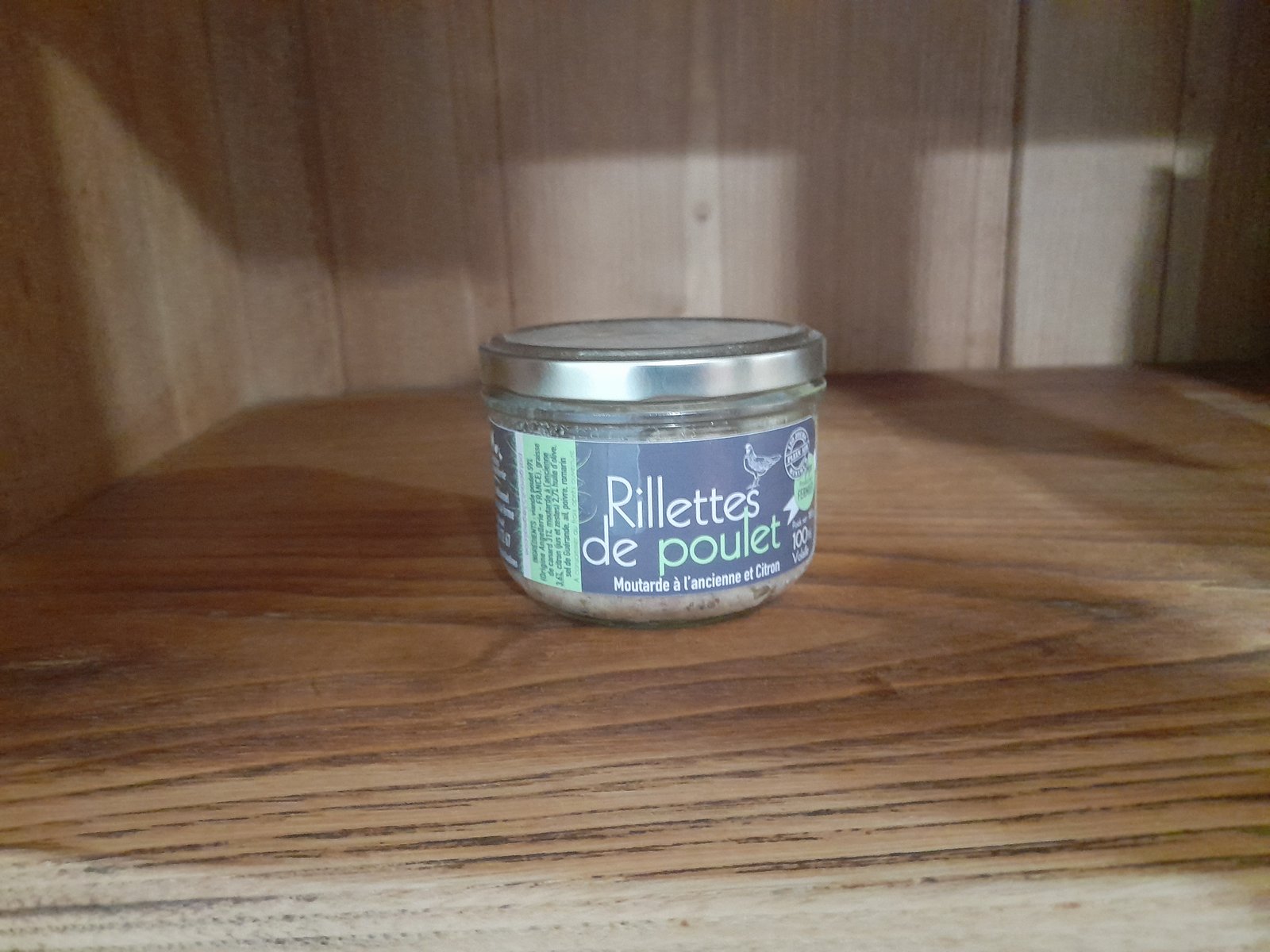 RILLETTE DE POULET A LA MOUTARDE ET CITRON - 180g